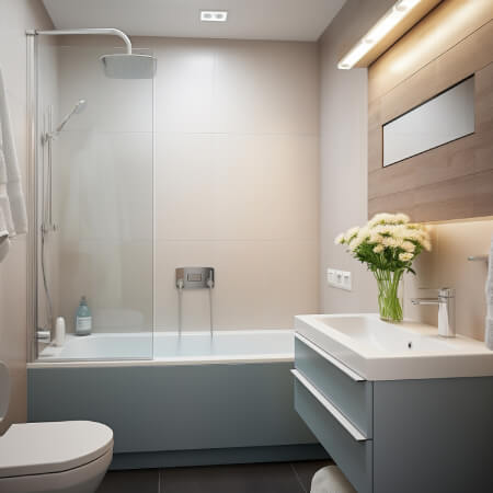 Fixed bathtub screen