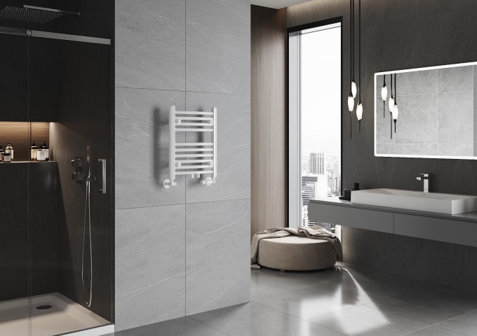 bathroom radiator with bottom connection