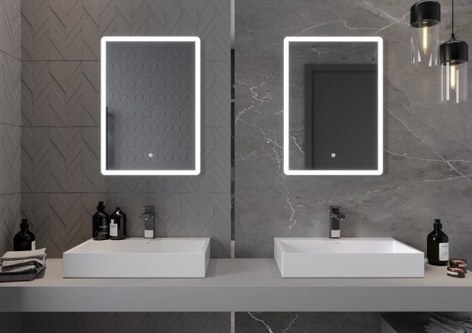 Bathroom Mirrors with LED Lighting 60x80cm
