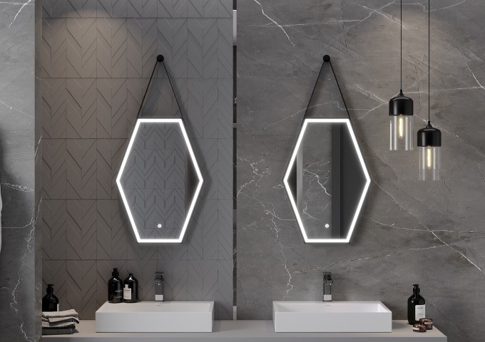 mirror in black frame