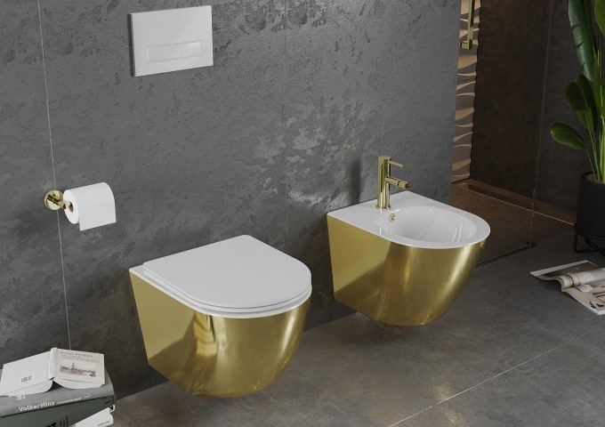 White/Gold Bidet Faucets