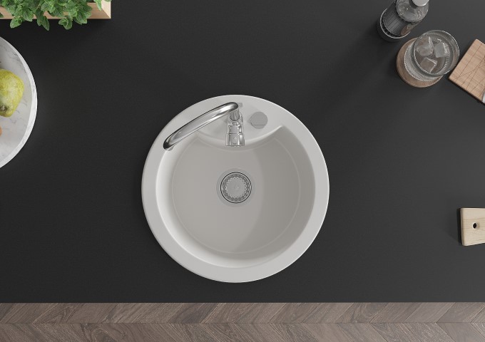 Single Bowl White Granite Sinks