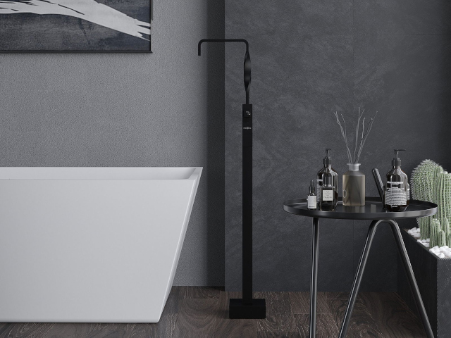 Black wall tiles Mexen in the bathroom