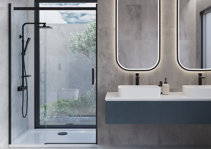 modern shower column