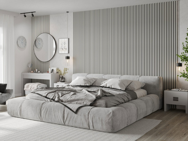 White wall slats Mexen