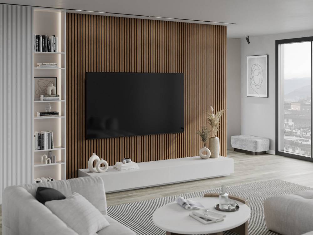 Wall Panels on Felt in the Living Room