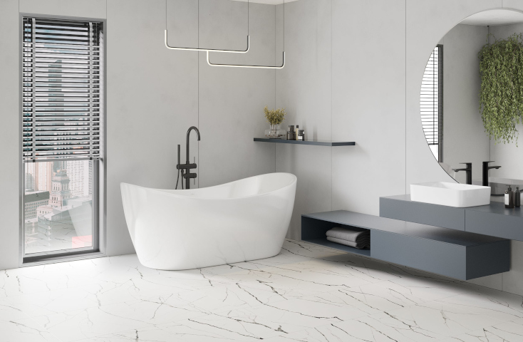 Marble tiles Mexen in the bathroom