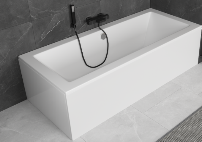 Bathtub with enclosure