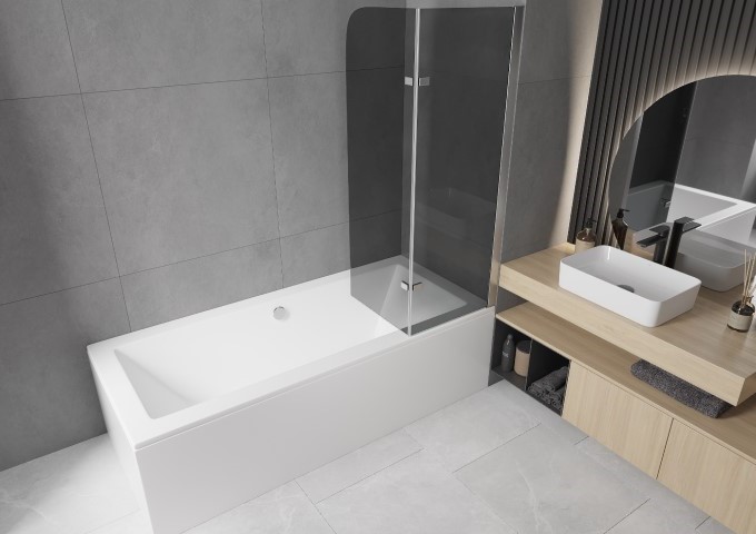 Folding bathtub screens