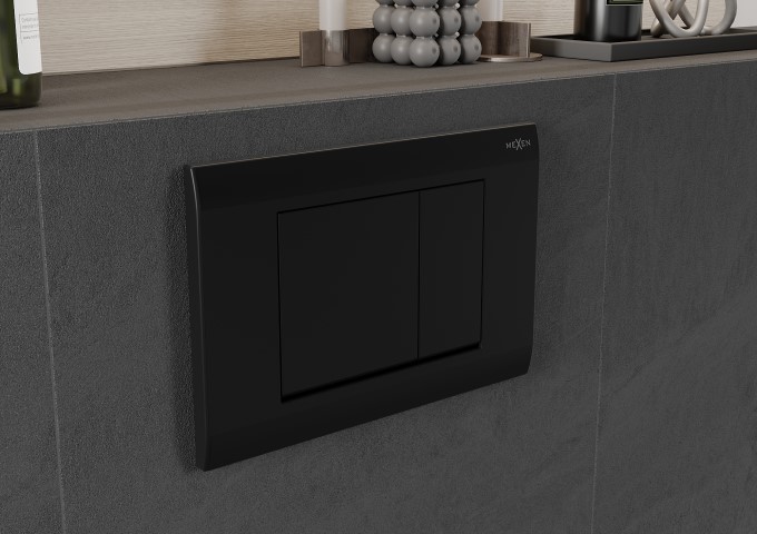 Flush buttons black matt
