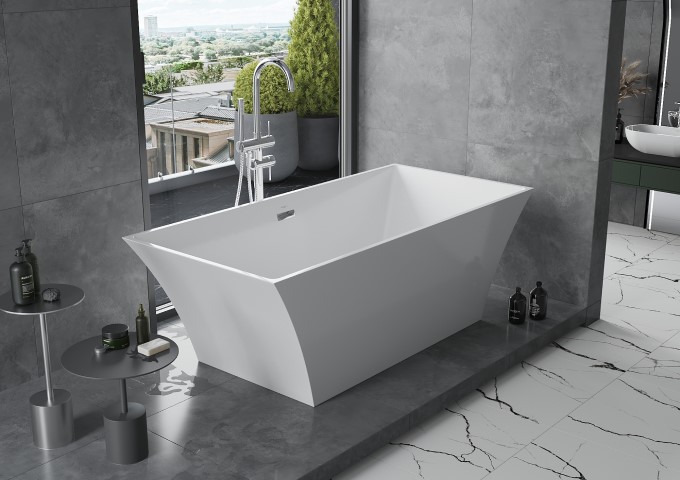 freestanding rectangular bathtub
