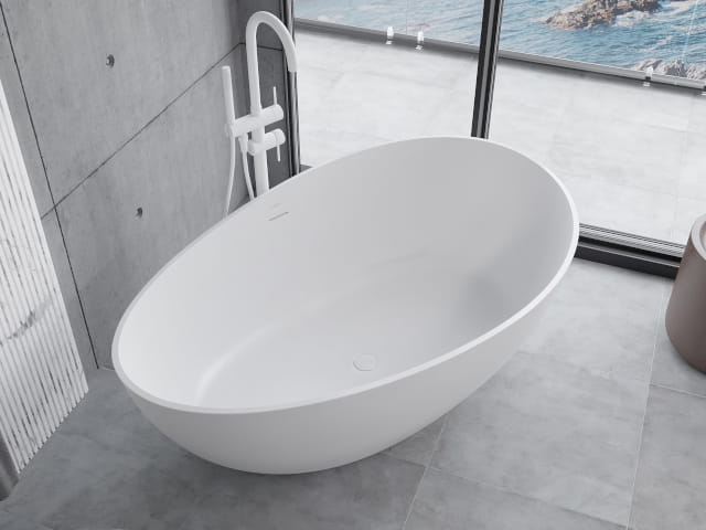 Freestanding Conglomerate Bathtub