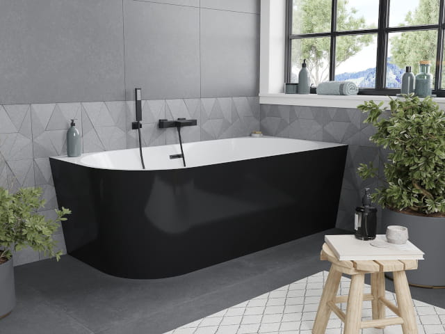 Freestanding corner bath 160 cm