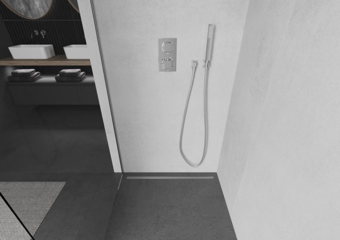 shower hose in shower cabin