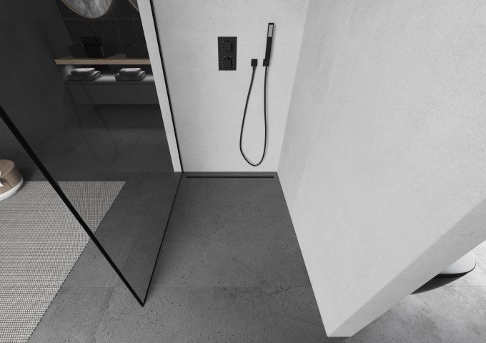 Loft-style built-in shower set