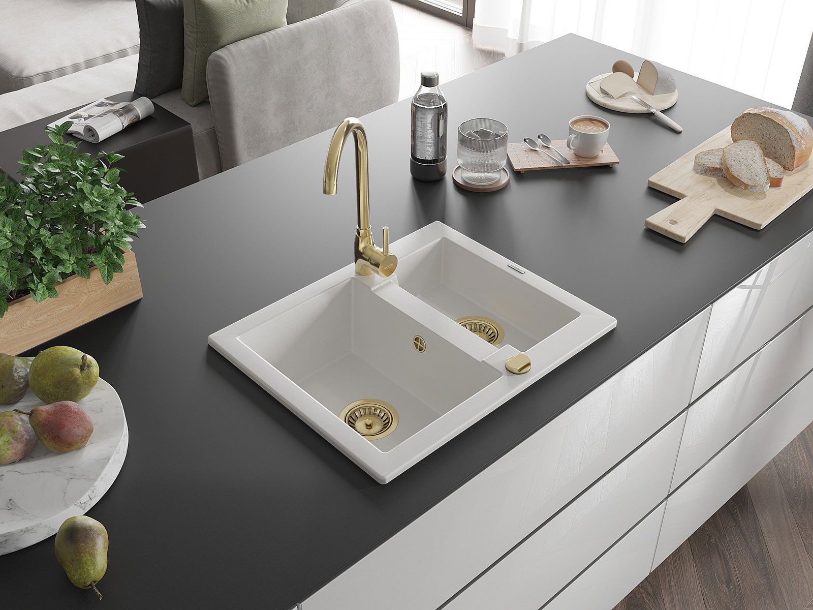 One and a Half Bowl Sink Mexen