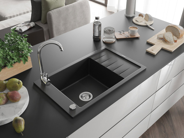 Sink with drainer