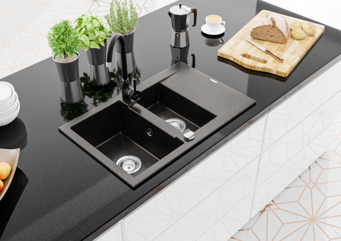Black/Chrome Kitchen Faucets
