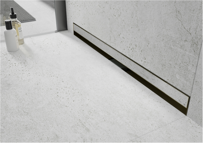 gold wall linear drain