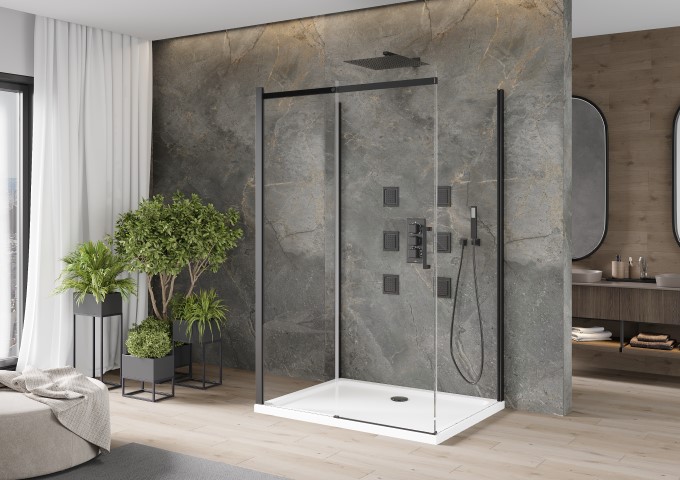 Wall-Mounted Shower Cabins with Tray 80x80