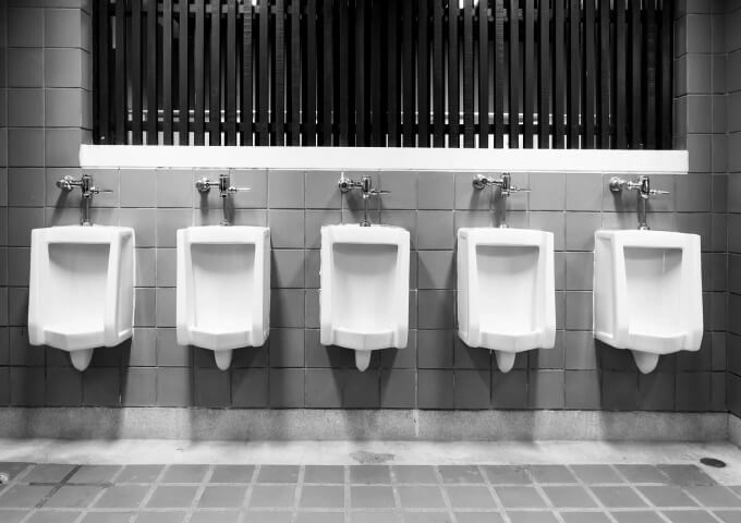 White urinals