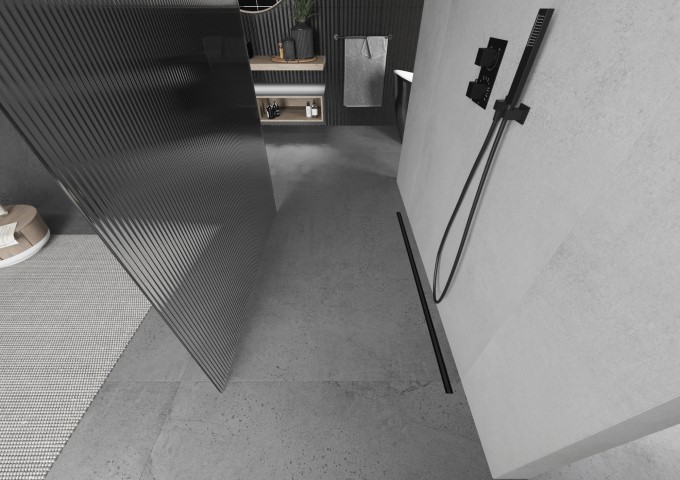 black linear drain