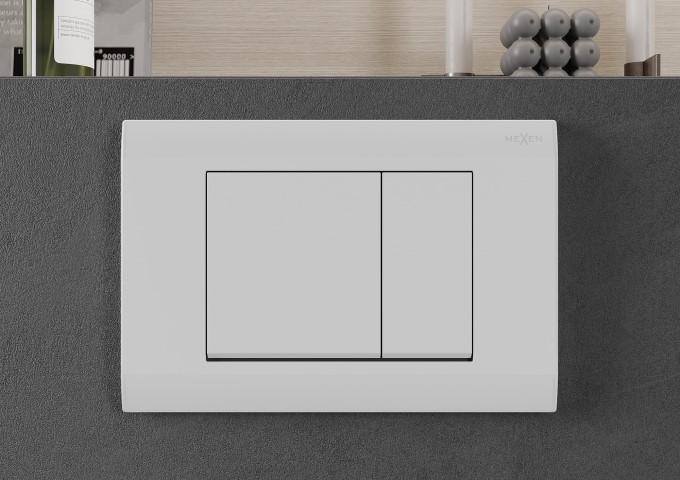In-wall Frames for WC with White Button