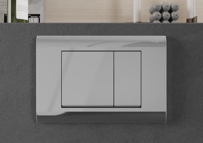 Glossy Chrome Flush Buttons