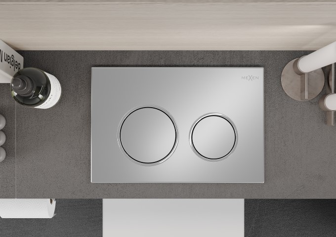 Flush Buttons Chrome Matte