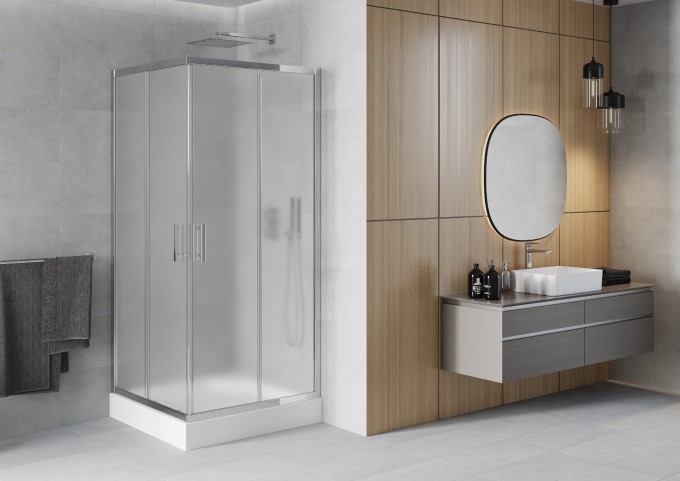 Shower Enclosures with Protective Coating