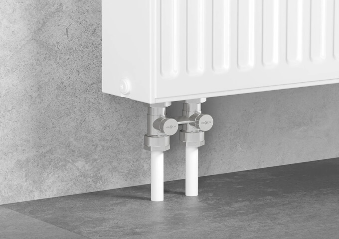 Straight radiator valve