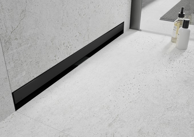 wall-mounted linear drain 100 cm