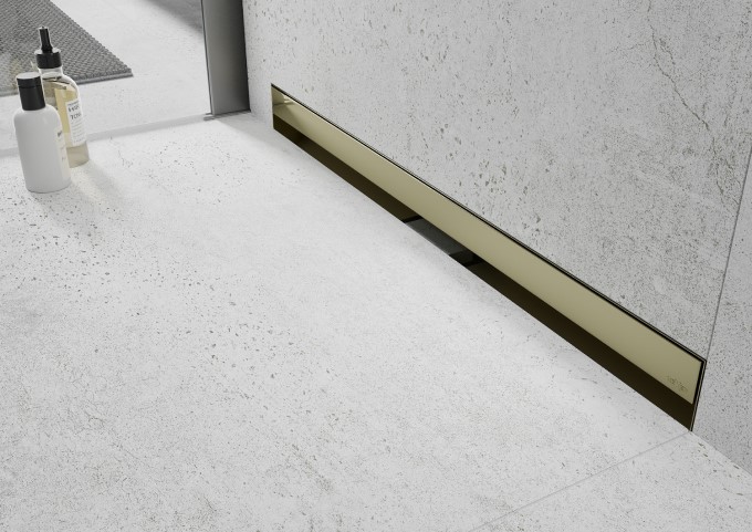 modern wall-mounted linear drains 100 cm
