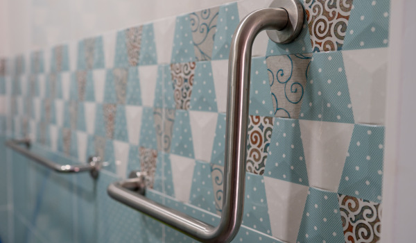 Where is the best place to install wall handrails?