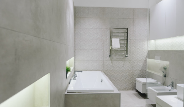 Modern Bathroom with Bidet Faucet