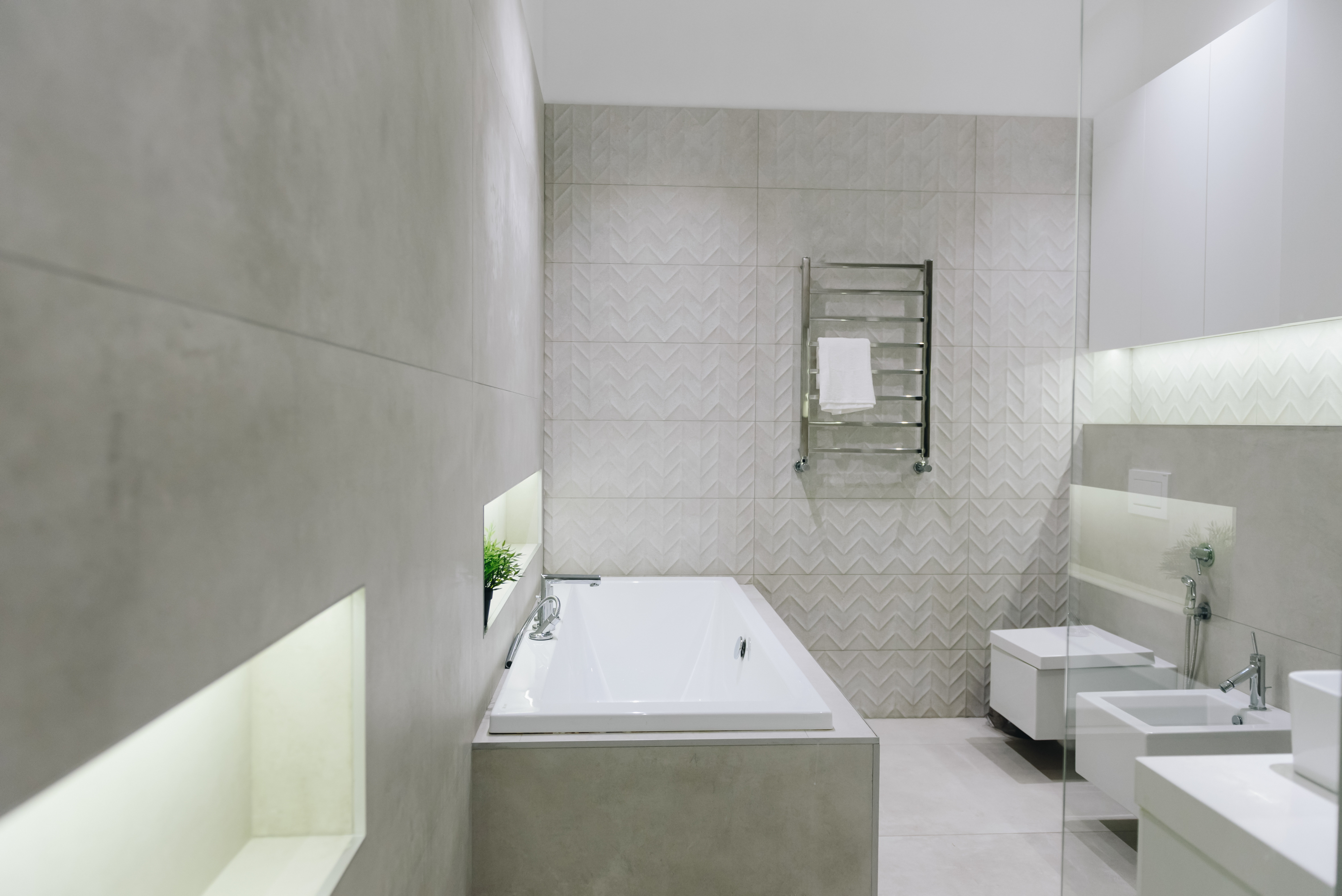 Modern Bathroom with Bidet Faucet