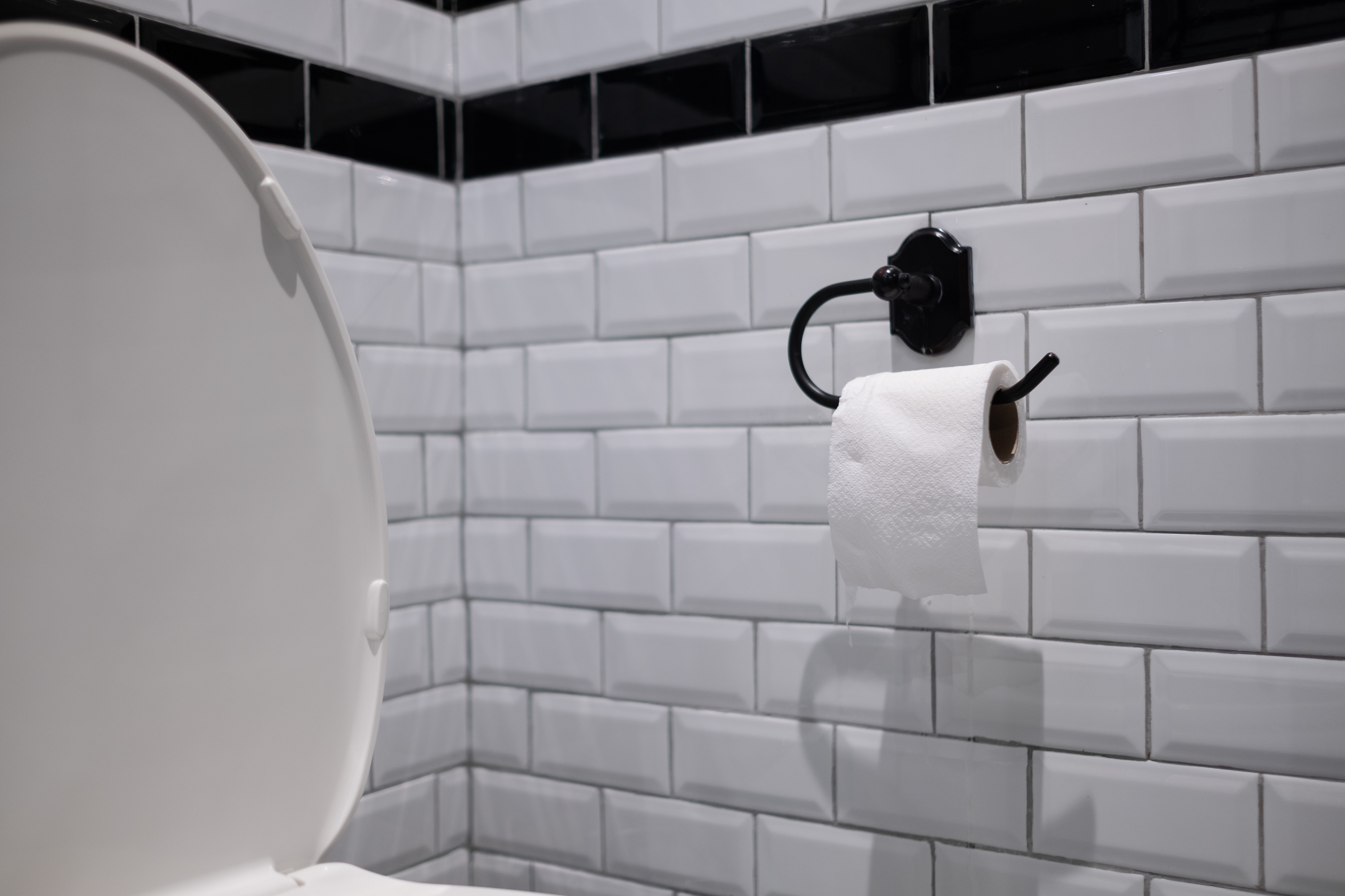 At what height should you set the toilet paper holder?