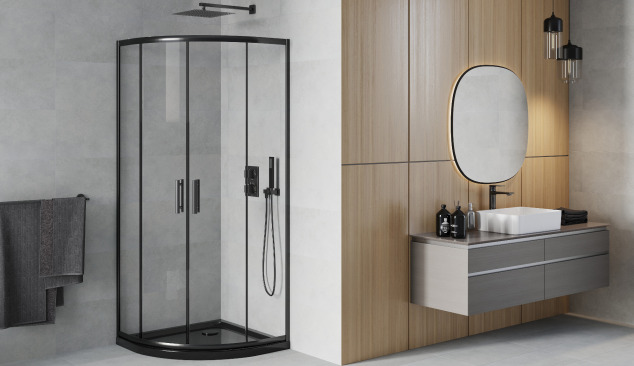 Black Semi-Circular Enclosure in a Minimalist Style