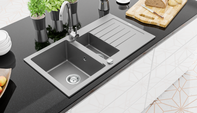 White, Black, Grey in a Modern Kitchen