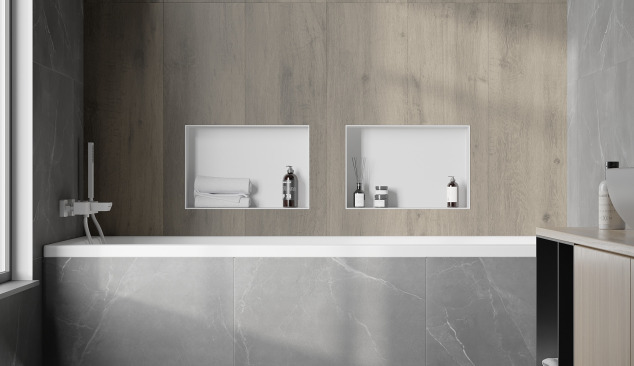 Tiled Built-in Bathtub