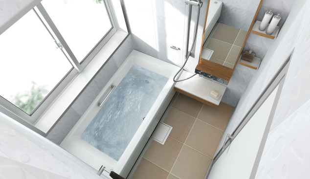 What materials can a bathtub be made from?