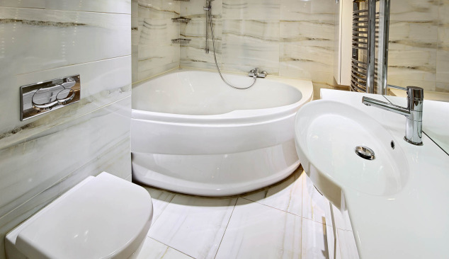 Corner baths - perfectly utilised space