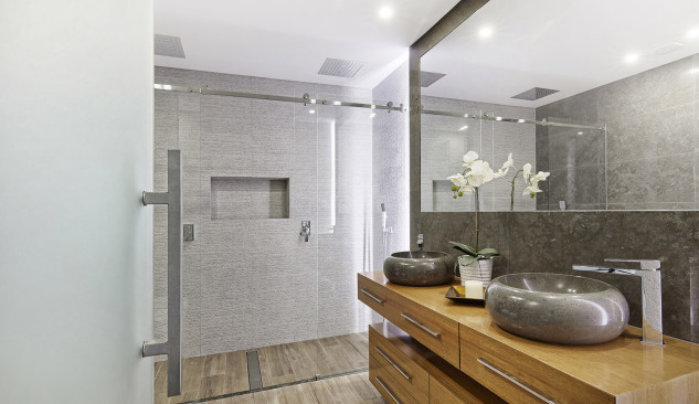 Can you install a shower without a tray in a block of flats?