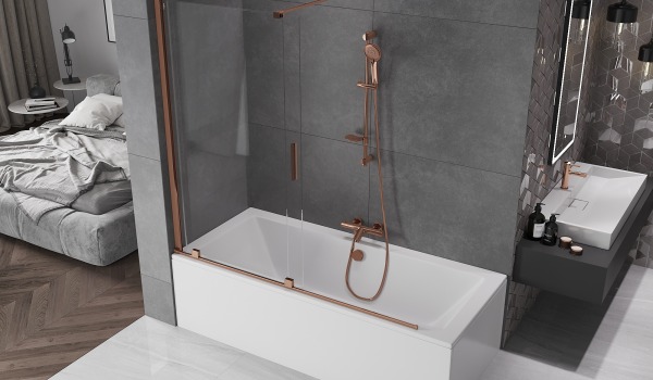 Bathroom with Rose Gold Finish