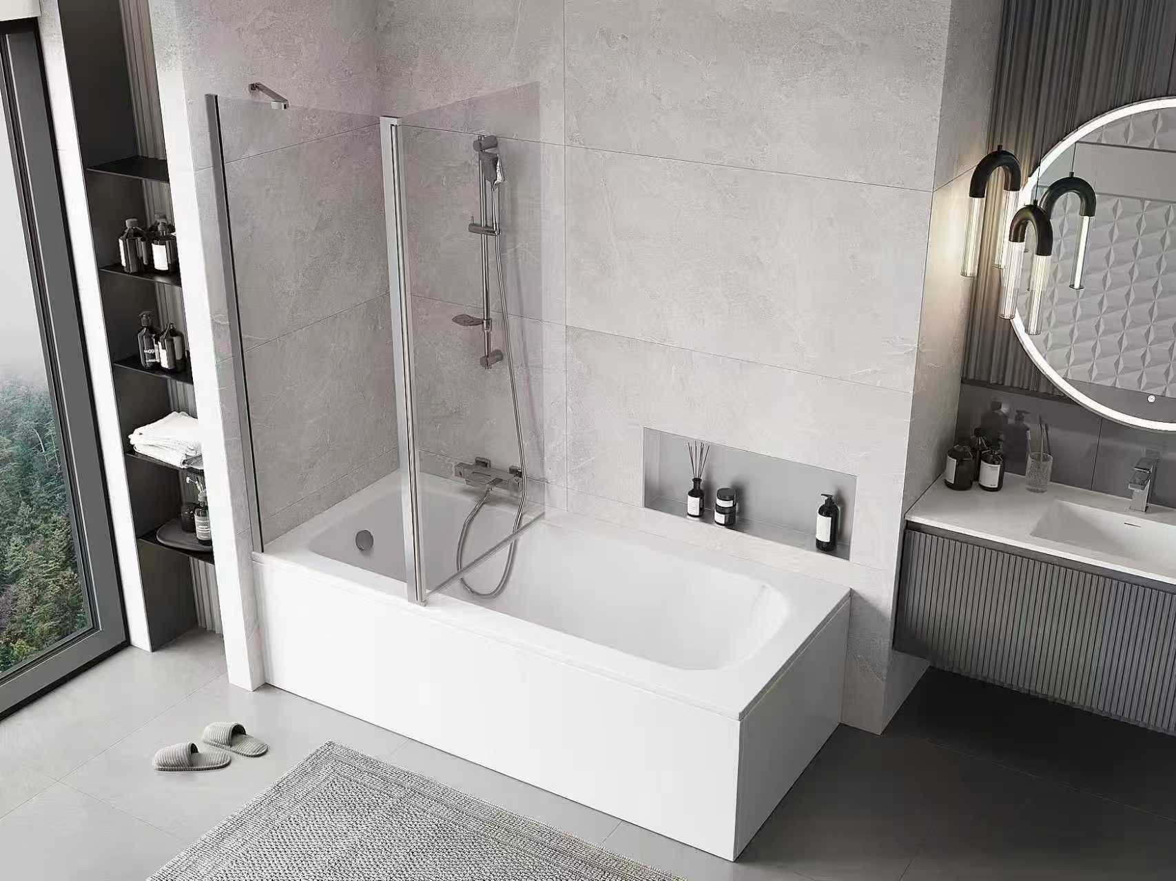 Bathtub with a Screen – Practical 2-in-1 Solution