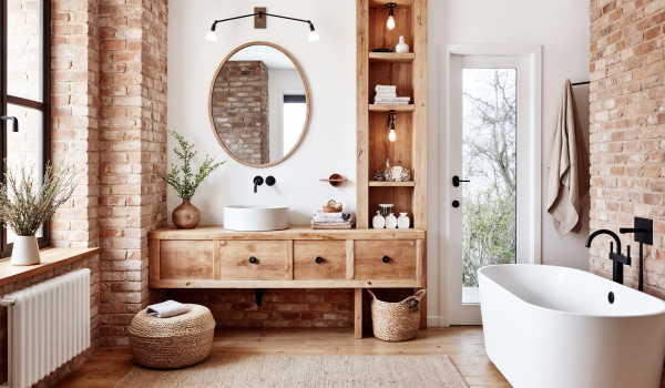 Rustic bathroom – how to create a warm and cozy interior in a natural style?