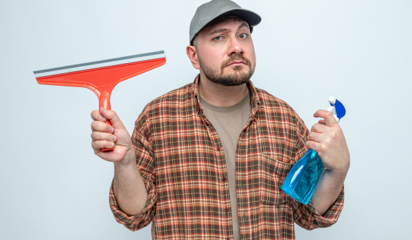 Quick Cleaning with a Squeegee