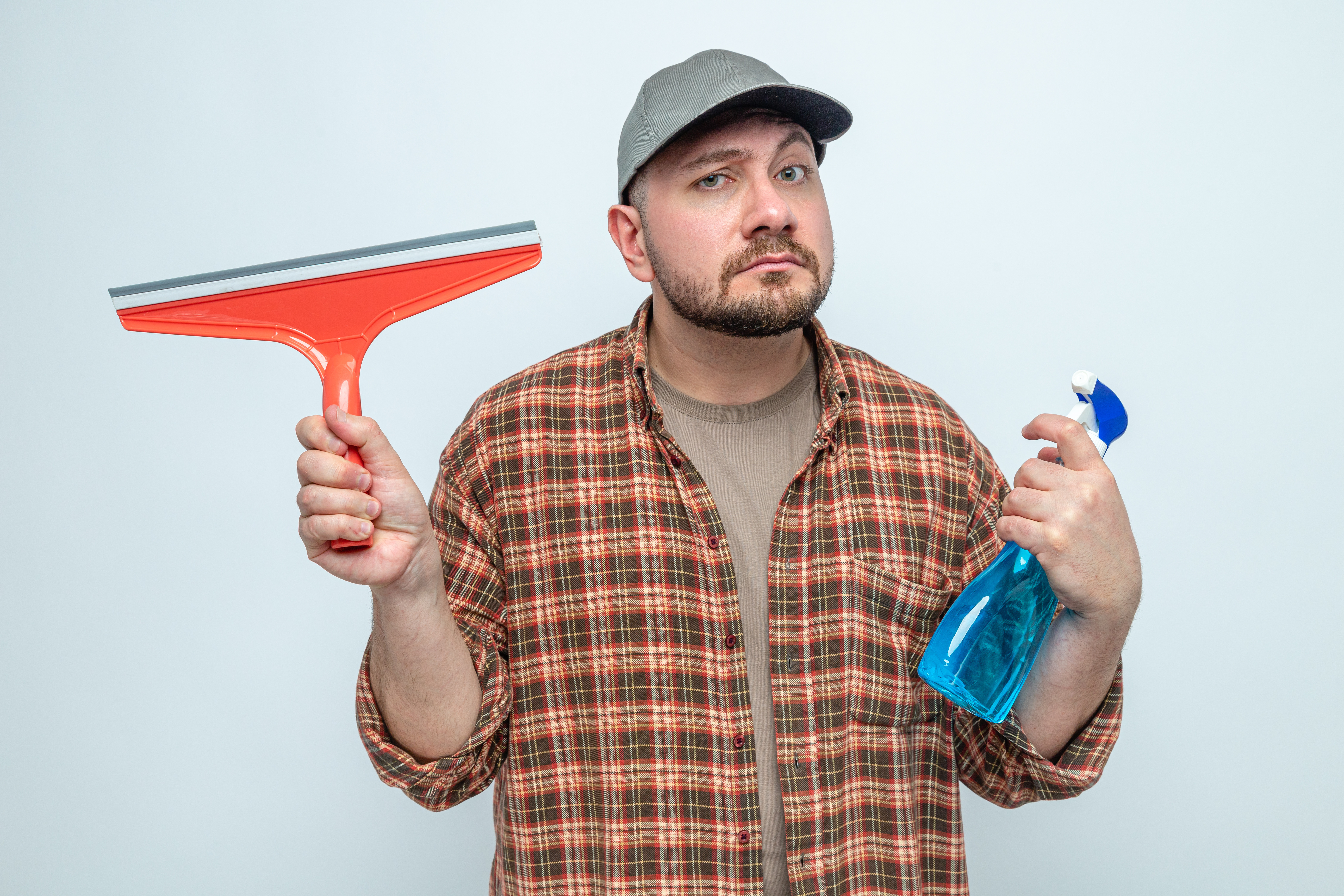 Quick Cleaning with a Squeegee