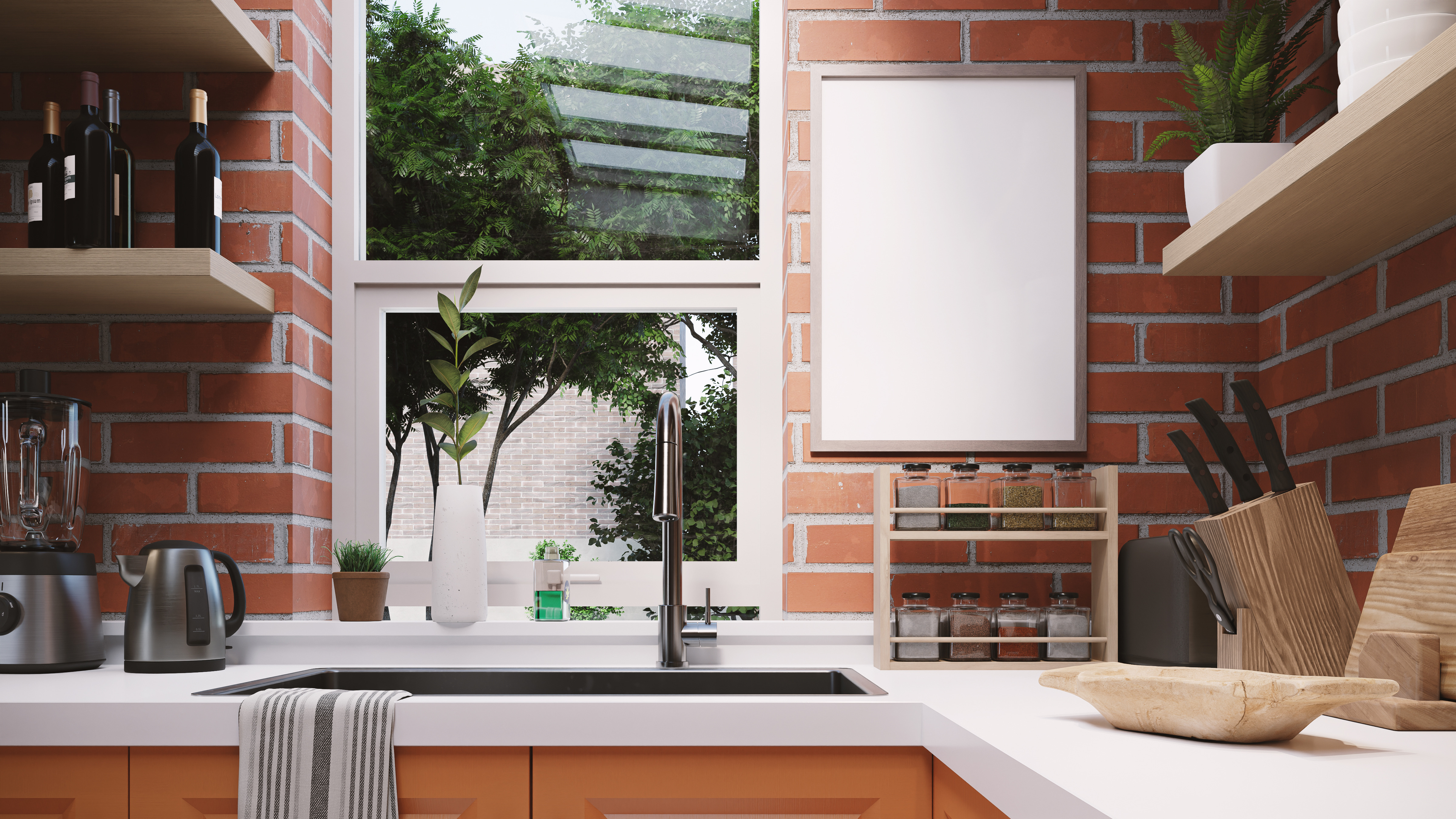 Brick in the kitchen on the wall, is it a good solution?