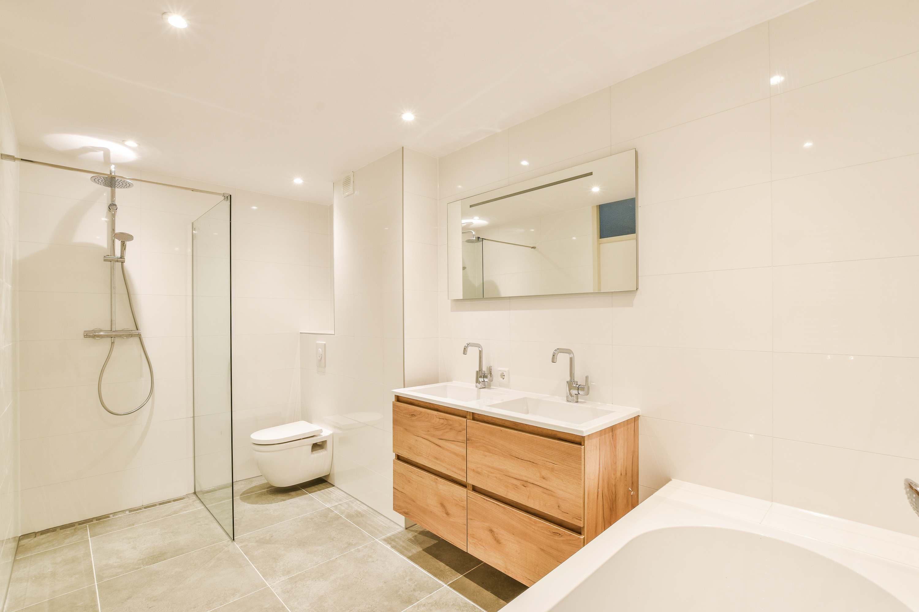 Bathroom mirrors large or small?